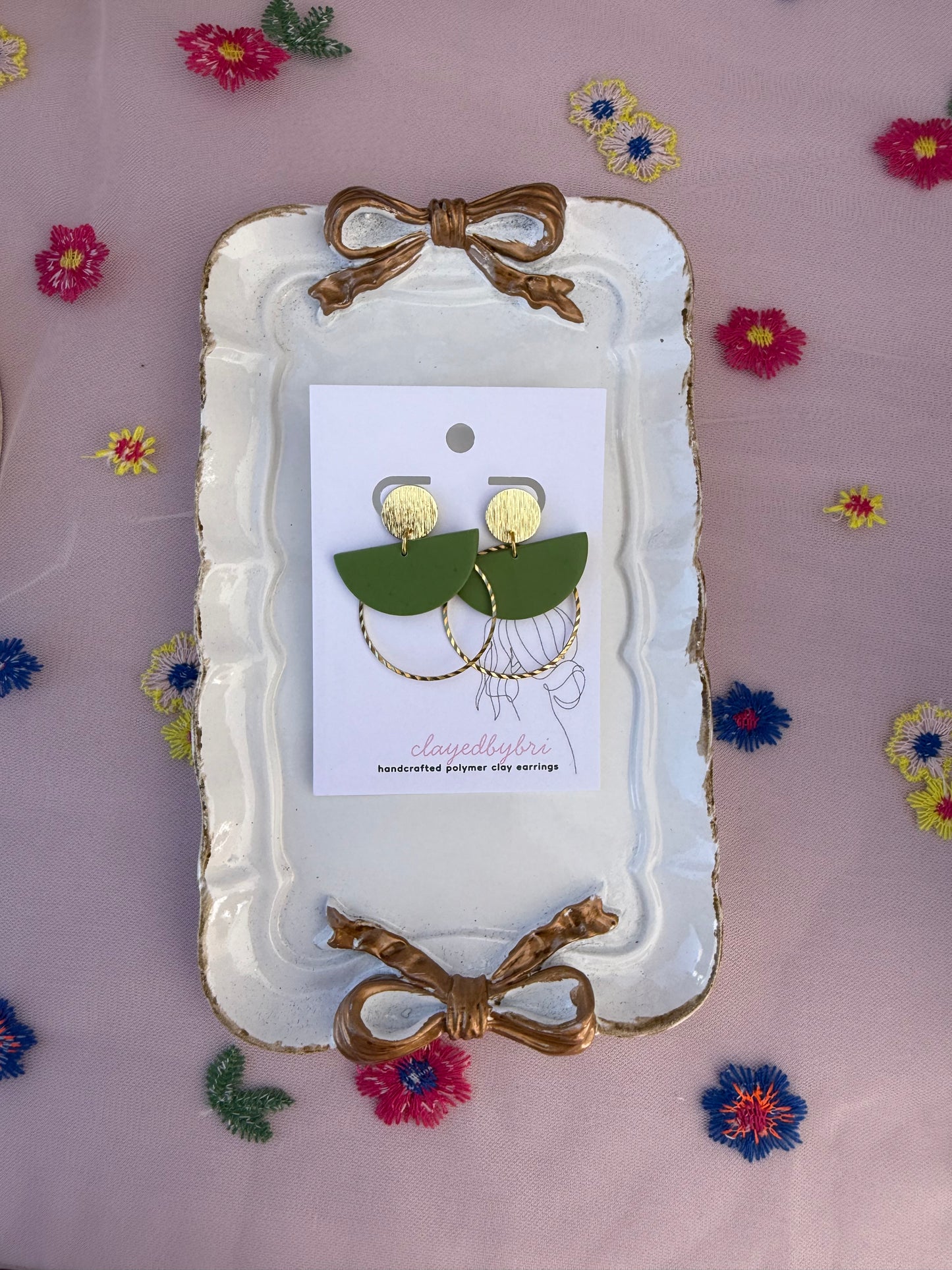 Gold & Green Dangles