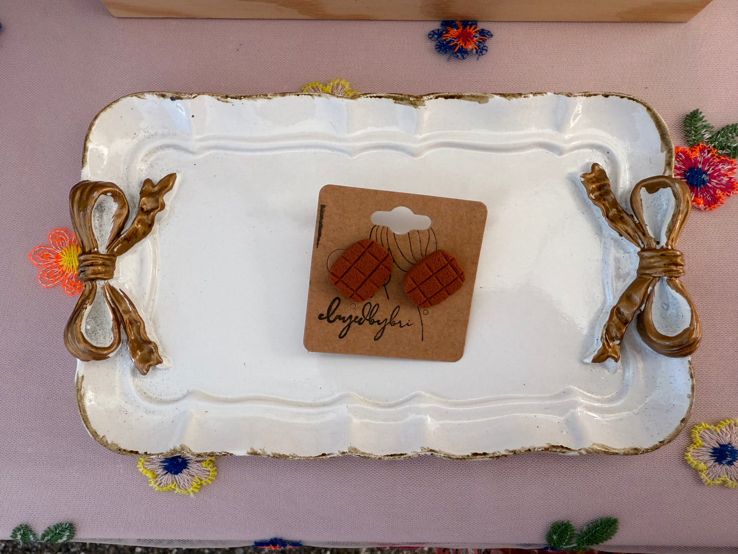 Reddish Orange Studs