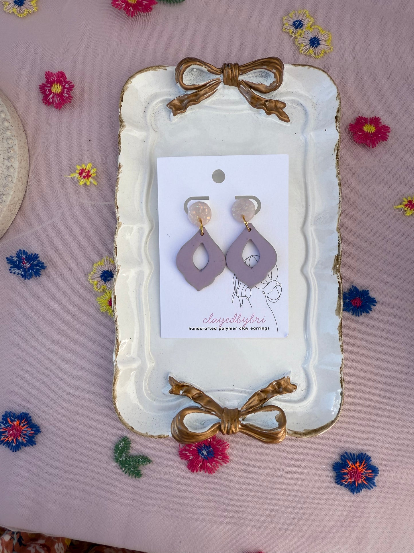 Purple and Sparkly Iridescent Dangles