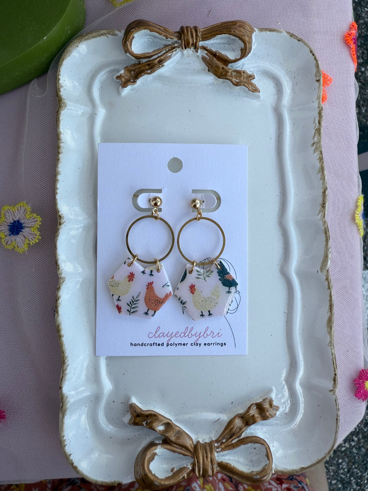 Rooster Pattern Dangles