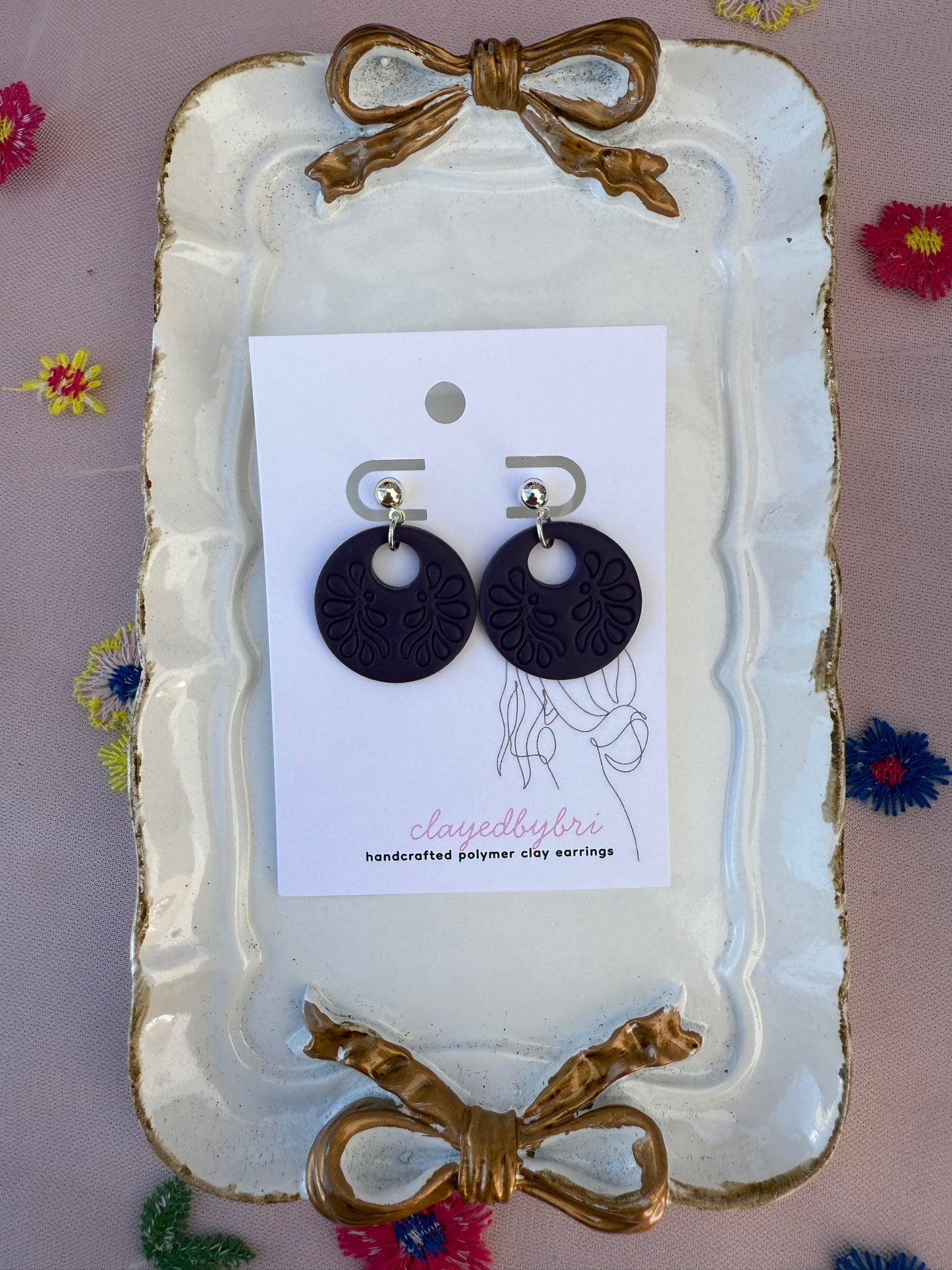 Purple Round Dangles