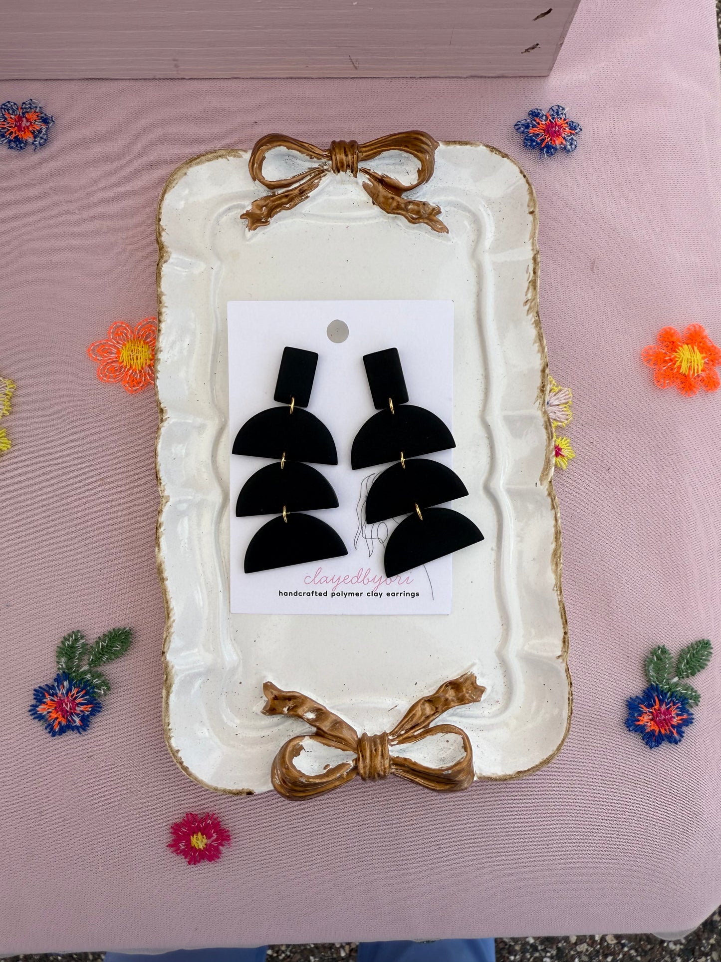 Black Dangle Earrings