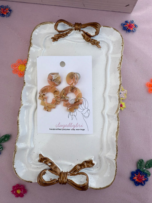 Peachy & Yellowish Marbled Design