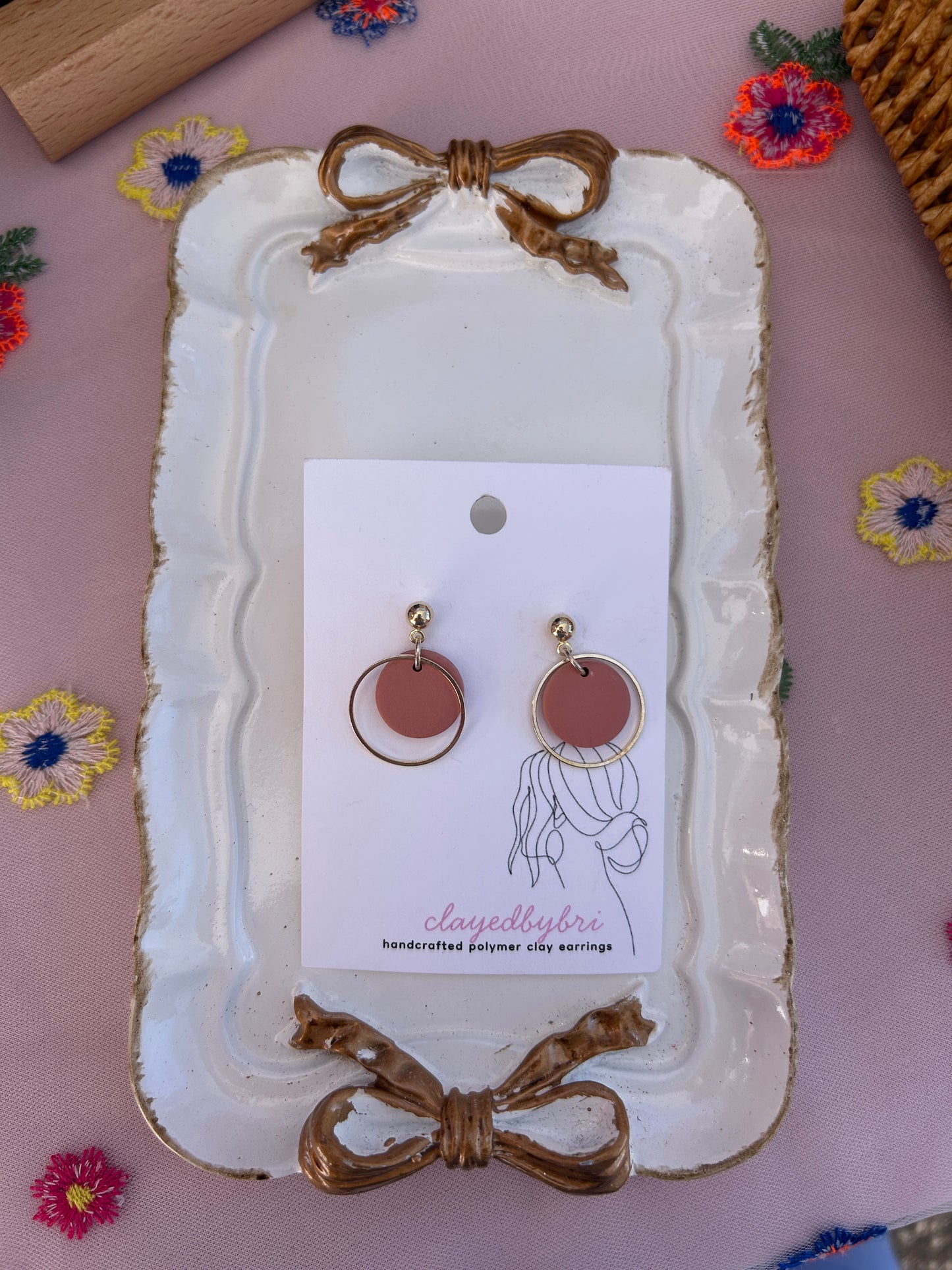 Pink & Gold Simple Dangles