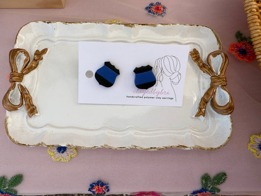 Thin Blue Line Badge Studs