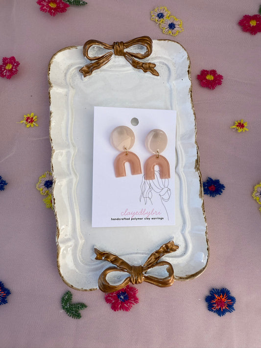 Peach and Coral Dangles