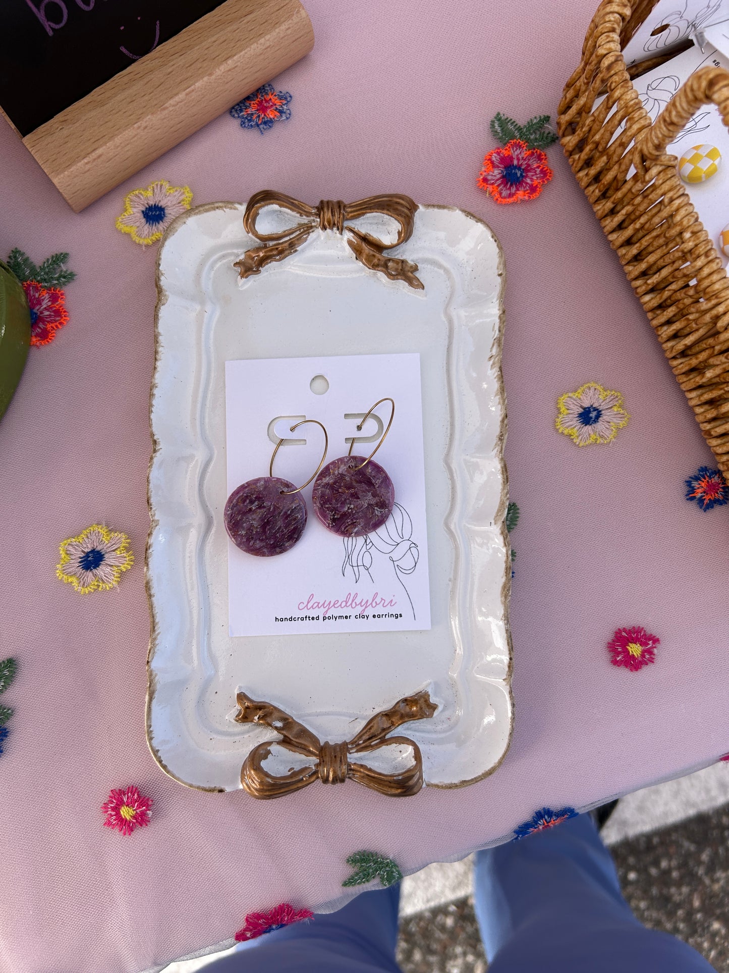 Purple Marbled Hoops