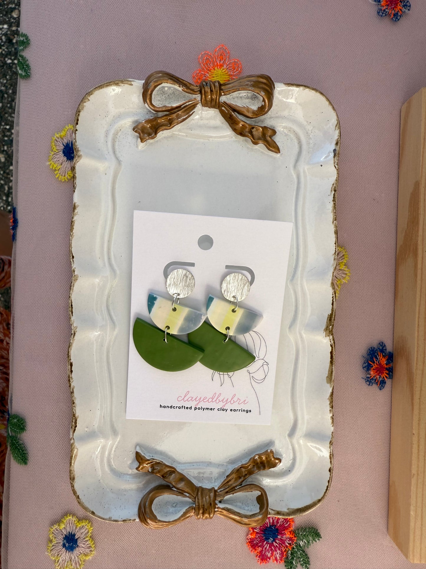 Green & Silver Dangles