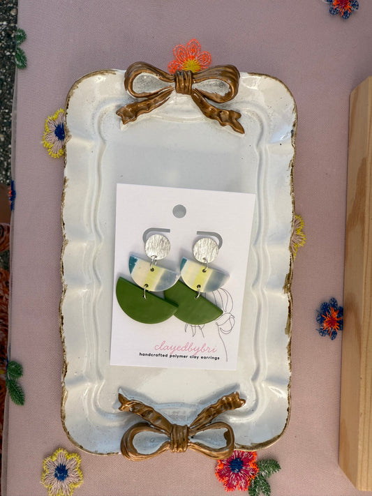 Green & Silver Dangles