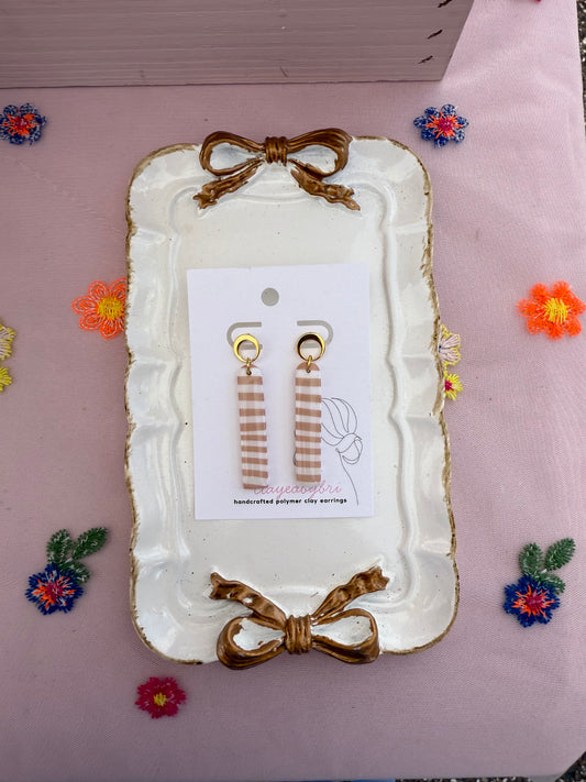 Striped Tan Dangles