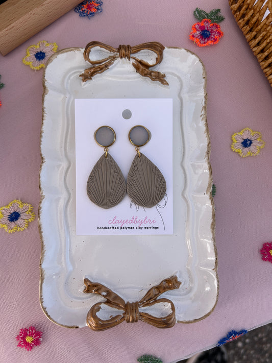 Beige Dangle Earrings