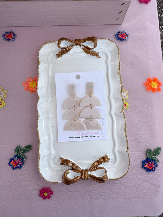 Off White Glossy Dangles