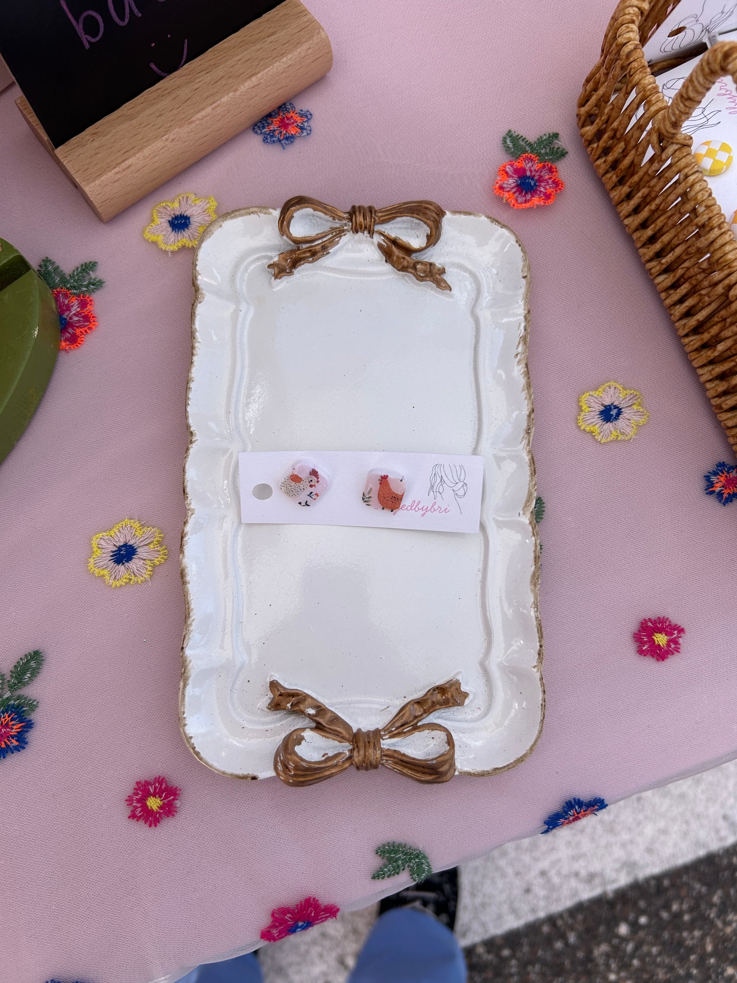 Square Shaped Rooster Studs