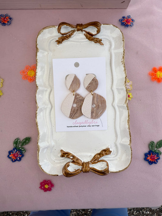 Beige / Tan Marbled Dangles