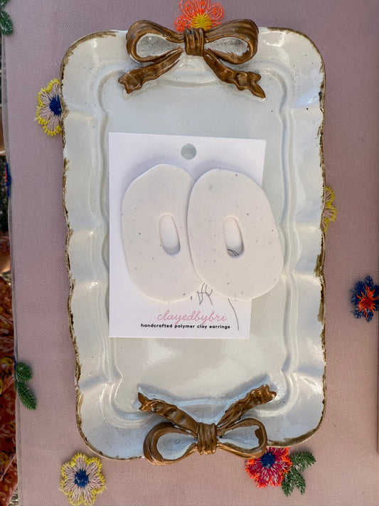 Yellow Funky Oval Shaped Earrings