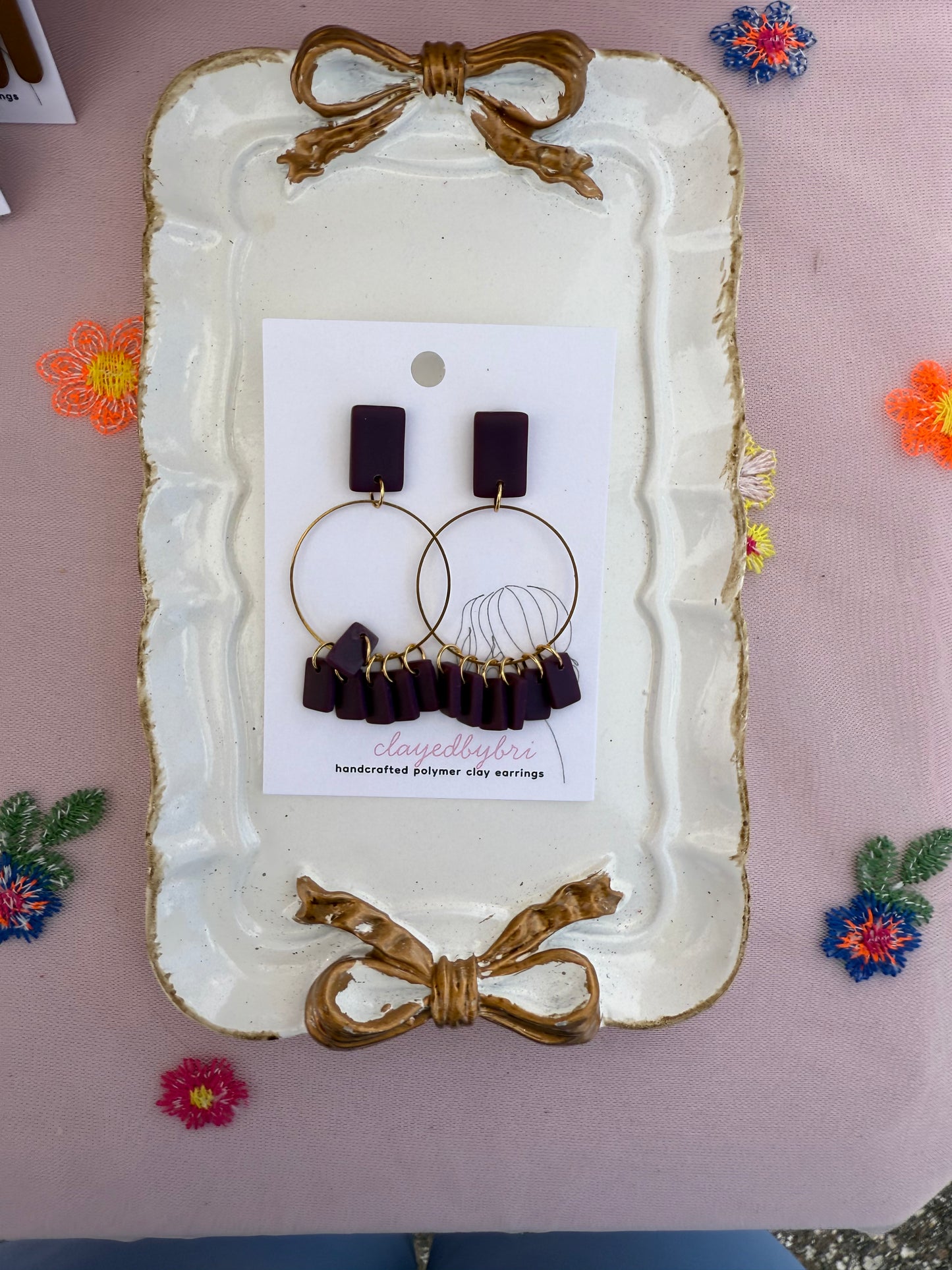 Purple Dangle Earrings