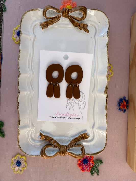 Brown Dangle Earrings