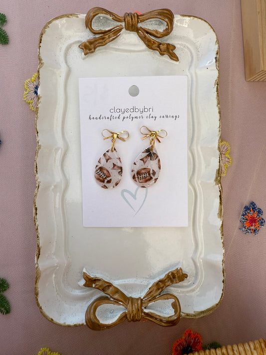 Football Dangles with Bows