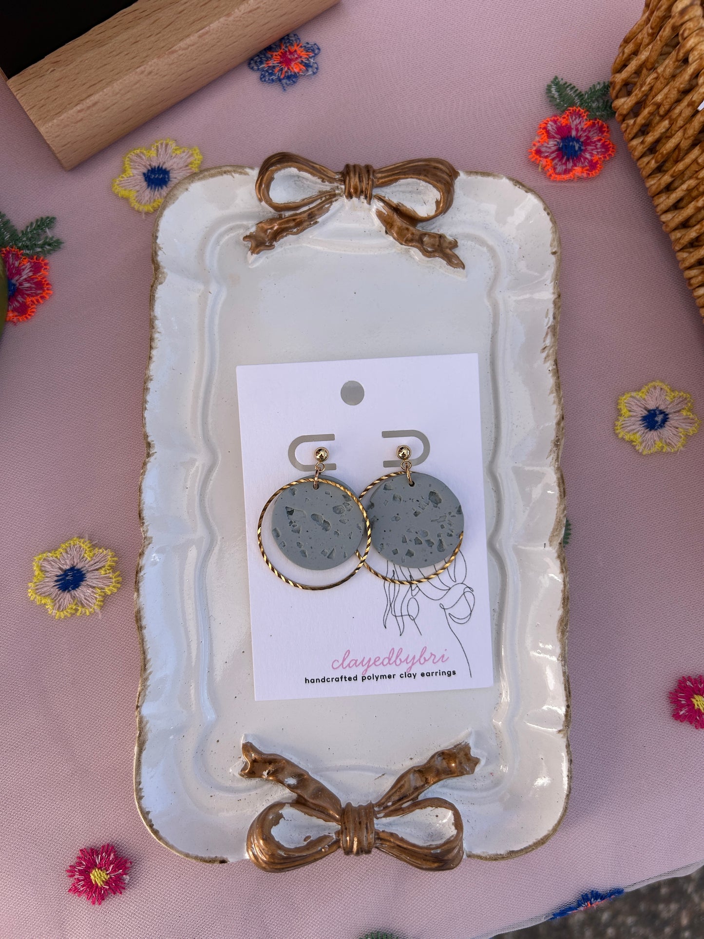 Blue Gray and Gold Dangles