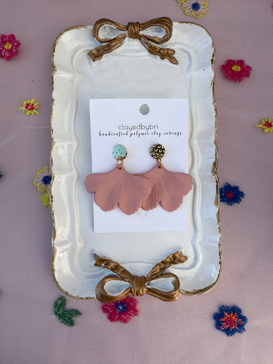 Pink and Gold Acrylic Dangles