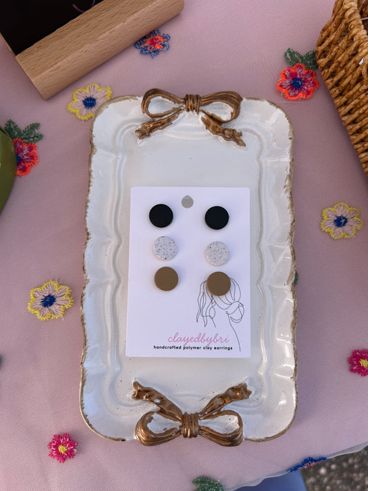 Black, White, and Tan Stud Pack