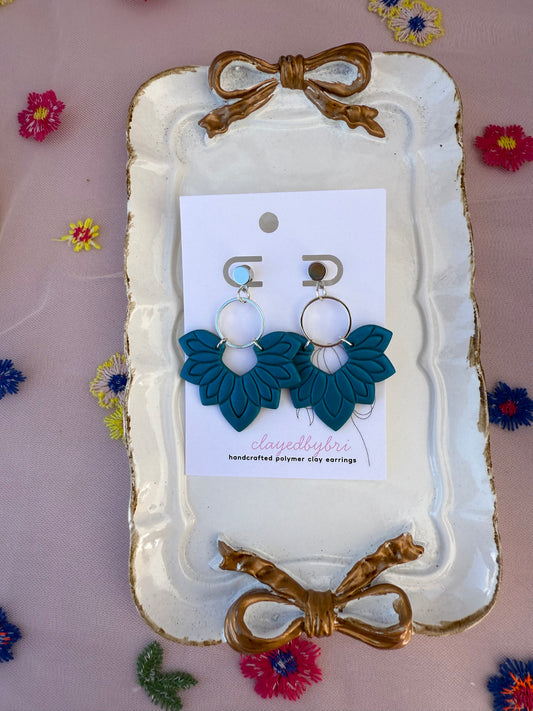 Teal and Silver Dangles