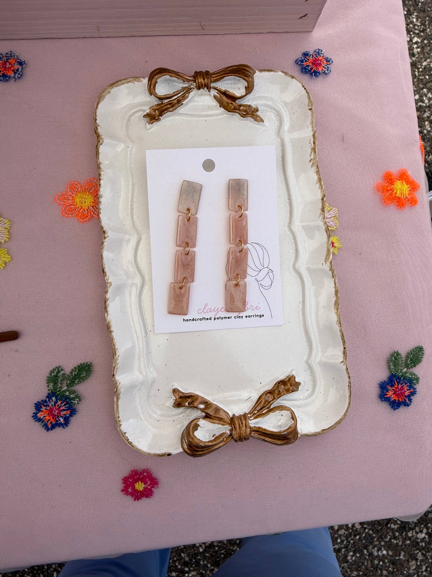 Peach Colored Dangles